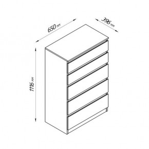 2.03.02.070.4 КАСТОР комод 5 ящиков RU серый в Елабуге - elabuga.ok-mebel.com | фото 2