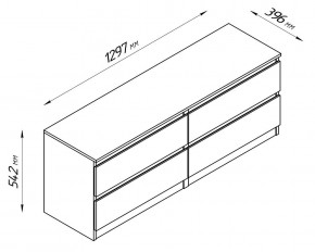 2.03.03.100.4 КАСТОР тумба 4 ящика RU серая в Елабуге - elabuga.ok-mebel.com | фото 4