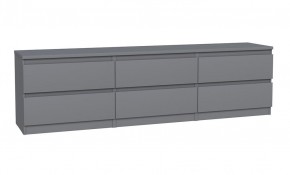 2.03.03.110.4 КАСТОР тумба 6 ящиков RU серая в Елабуге - elabuga.ok-mebel.com | фото