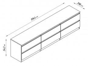 2.03.03.110.4 КАСТОР тумба 6 ящиков RU серая в Елабуге - elabuga.ok-mebel.com | фото 4