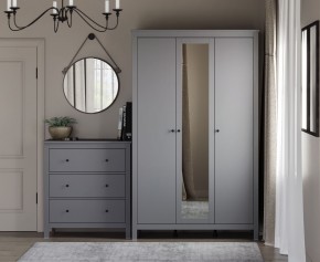 2.08.01.040.4 САГА шкаф 3 двери с зеркалом серый в Елабуге - elabuga.ok-mebel.com | фото 4