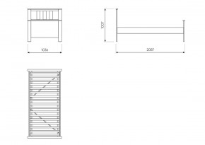 2.08.04.050.1 САГА кровать одинарная 90х200 белая в Елабуге - elabuga.ok-mebel.com | фото 2