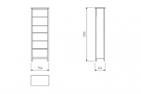 2.08.07.110.6 САГА стеллаж 70 темно-бирюзовый RU в Елабуге - elabuga.ok-mebel.com | фото