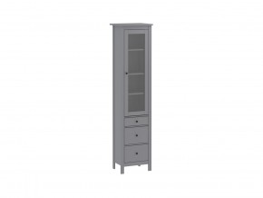 2.08.07.120.4 САГА шкаф с витриной 50 серый RU в Елабуге - elabuga.ok-mebel.com | фото