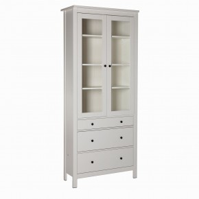 2.08.07.130.1 САГА шкаф с витриной 90 белый RU в Елабуге - elabuga.ok-mebel.com | фото