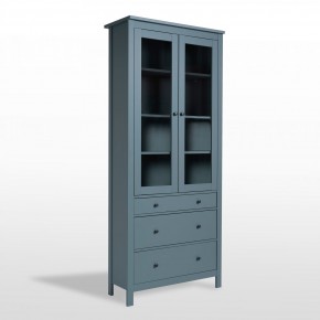 2.08.07.130.6 САГА шкаф с витриной 90 темно-бирюзовый RU в Елабуге - elabuga.ok-mebel.com | фото