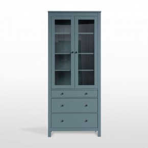 2.08.07.130.6 САГА шкаф с витриной 90 темно-бирюзовый RU в Елабуге - elabuga.ok-mebel.com | фото 2