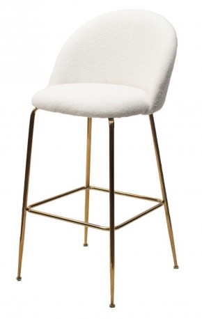 Барный стул GLADE NINI-01 Белый, teddy / золотой каркас М-City в Елабуге - elabuga.ok-mebel.com | фото