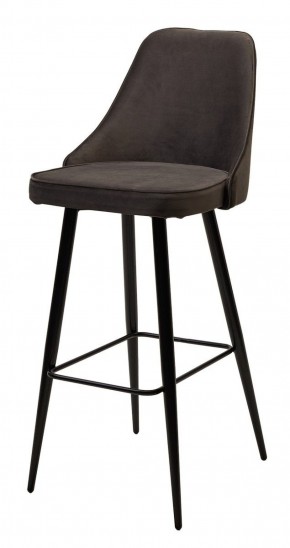 Барный стул NEPAL-BAR ГРАФИТ #14, велюр/ черный каркас (H=78cm) М-City в Елабуге - elabuga.ok-mebel.com | фото