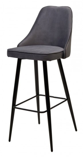 Барный стул NEPAL-BAR СЕРЫЙ #27, велюр/ черный каркас (H=78cm) М-City в Елабуге - elabuga.ok-mebel.com | фото