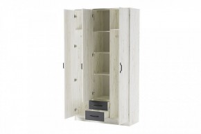 БЕАТРИС Шкаф Трио (дуб крафт белый/антрацит) в Елабуге - elabuga.ok-mebel.com | фото 2