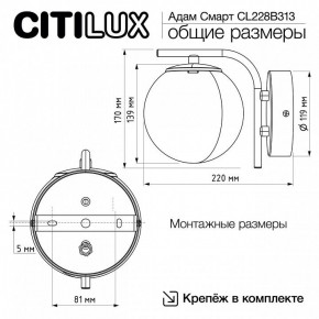 Бра Citilux Адам Смарт CL228B313 в Елабуге - elabuga.ok-mebel.com | фото 8