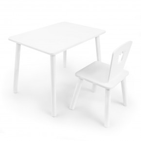 Детский комплект стол и стул «Корона» Rolti Baby (белый/белый, массив березы/мдф) в Елабуге - elabuga.ok-mebel.com | фото