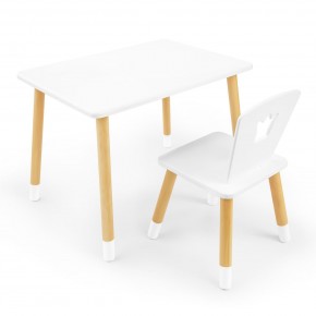 Детский комплект стол и стул «Корона» Rolti Baby (белый/береза, массив березы/мдф) в Елабуге - elabuga.ok-mebel.com | фото 1
