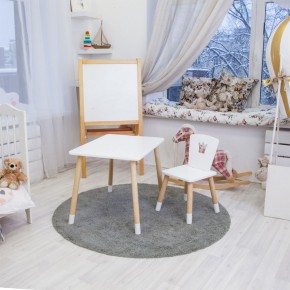 Детский комплект стол и стул «Корона» Rolti Baby (белый/береза, массив березы/мдф) в Елабуге - elabuga.ok-mebel.com | фото 3