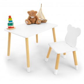 Детский комплект стол и стул «Мишка» Rolti Baby (белый/береза, массив березы/мдф) в Елабуге - elabuga.ok-mebel.com | фото 2