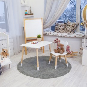 Детский комплект стол и стул «Мишка» Rolti Baby (белый/береза, массив березы/мдф) в Елабуге - elabuga.ok-mebel.com | фото 6