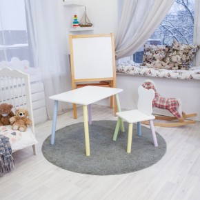 Детский комплект стол и стул «Мишка» Rolti Baby (белый/цветной, массив березы/мдф) в Елабуге - elabuga.ok-mebel.com | фото 2