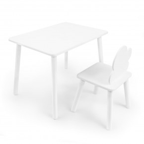 Детский комплект стол и стул «Облачко» Rolti Baby (белый/белый, массив березы/мдф) в Елабуге - elabuga.ok-mebel.com | фото