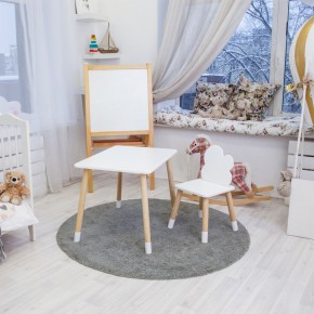 Детский комплект стол и стул «Облачко» Rolti Baby (белый/береза, массив березы/мдф) в Елабуге - elabuga.ok-mebel.com | фото 4