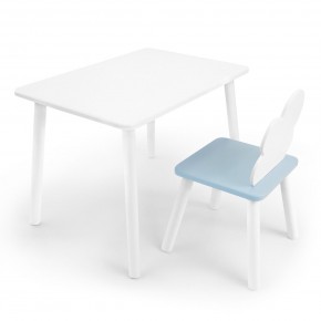 Детский комплект стол и стул «Облачко» Rolti Baby (белый/голубой, массив березы/мдф) в Елабуге - elabuga.ok-mebel.com | фото