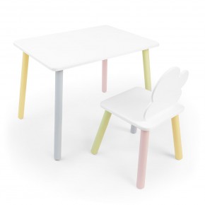 Детский комплект стол и стул «Облачко» Rolti Baby (белый/цветной, массив березы/мдф) в Елабуге - elabuga.ok-mebel.com | фото 1