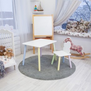 Детский комплект стол и стул «Облачко» Rolti Baby (белый/цветной, массив березы/мдф) в Елабуге - elabuga.ok-mebel.com | фото 2
