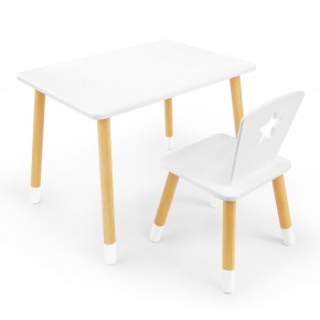 Детский комплект стол и стул «Звезда» Rolti Baby (белый/береза, массив березы/мдф) в Елабуге - elabuga.ok-mebel.com | фото 1