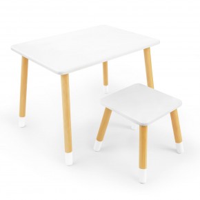 Детский комплект стол и табурет Rolti Baby (белая столешница/белое сиденье/береза ножки) в Елабуге - elabuga.ok-mebel.com | фото