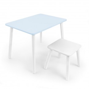 Детский комплект стол и табурет Rolti Baby (голубая столешница/белое сиденье/белые ножки) в Елабуге - elabuga.ok-mebel.com | фото