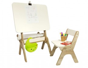 Детский растущий стол-парта и стул Я САМ "Умка" (Дуб/Серый) в Елабуге - elabuga.ok-mebel.com | фото 3
