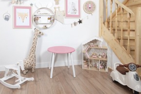 Детский стол круглый Rolti Baby (розовый/белый, массив березы/мдф) в Елабуге - elabuga.ok-mebel.com | фото