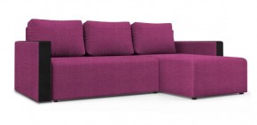 Диван угловой Алиса 3 Shaggy FUCHSIA - TEOS BLACK в Елабуге - elabuga.ok-mebel.com | фото 1