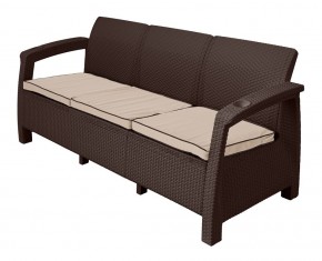 Диван Yalta Premium Sofa 3 Set (Ялта) шоколадный (+подушки под спину) в Елабуге - elabuga.ok-mebel.com | фото 1