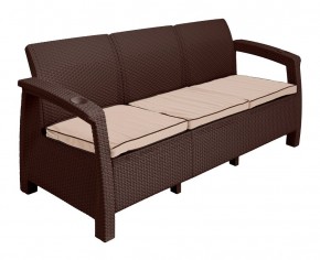Диван Yalta Premium Sofa 3 Set (Ялта) шоколадный (+подушки под спину) в Елабуге - elabuga.ok-mebel.com | фото 2