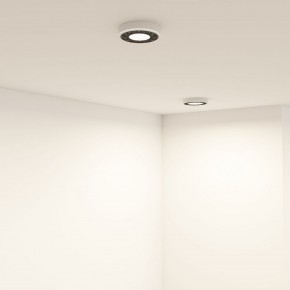 DK2440-WB Встраиваемый светильник DUAL 5+5 Вт, LED 4000K, IP 20, d90mm, белый/черный, алюминий/акрил в Елабуге - elabuga.ok-mebel.com | фото