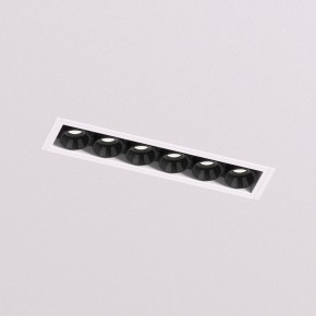 DK2531-WB Встраиваемый светильник SPACE со светодиодом под шпатлевку L126mm 220V 10W 38° 4000К IP20 белый/черный алюминий в Елабуге - elabuga.ok-mebel.com | фото
