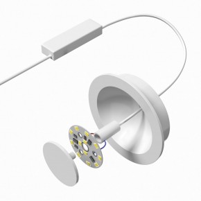 DK2700-WH Встраиваемый светильник, IP 20, 7 Вт, LED 3000, белый, алюминий в Елабуге - elabuga.ok-mebel.com | фото 4