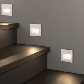 DK3050-WH Светильник встраиваемый в стену, IP 20, LED 3000, 1 Вт, белый, пластик в Елабуге - elabuga.ok-mebel.com | фото 6
