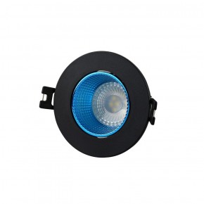 DK3061-BK+СY Встраиваемый светильник, IP 20, 10 Вт, GU5.3, LED, черный/голубой, пластик в Елабуге - elabuga.ok-mebel.com | фото