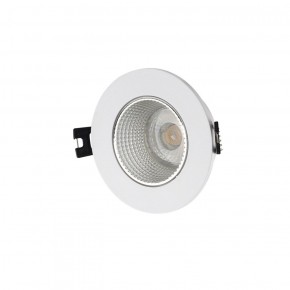 DK3061-WH+CH Встраиваемый светильник, IP 20, 10 Вт, GU5.3, LED, белый/хром, пластик в Елабуге - elabuga.ok-mebel.com | фото