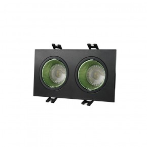 DK3072-BK+GR Встраиваемый светильник, IP 20, 10 Вт, GU5.3, LED, черный/зеленый, пластик в Елабуге - elabuga.ok-mebel.com | фото