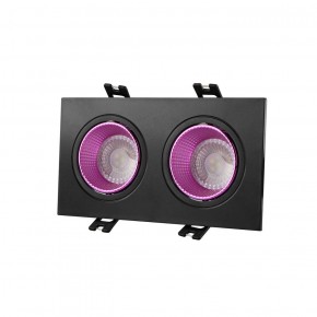 DK3072-BK+PI Встраиваемый светильник, IP 20, 10 Вт, GU5.3, LED, черный/розовый, пластик в Елабуге - elabuga.ok-mebel.com | фото 1