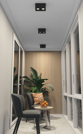 DK3085-BK+CH Светильник накладной IP 20, 10 Вт, GU5.3, LED, черный/хром, пластик в Елабуге - elabuga.ok-mebel.com | фото 2