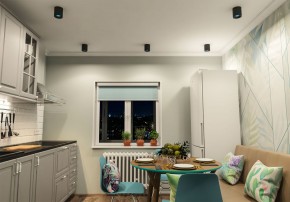 DK3090-BK+CY Светильник накладной IP 20, 10 Вт, GU5.3, LED, черный/голубой, пластик в Елабуге - elabuga.ok-mebel.com | фото 2