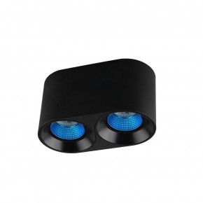 DK3096-BK+CY Светильник накладной IP 20, 10 Вт, GU5.3, LED, черный/голубой, пластик в Елабуге - elabuga.ok-mebel.com | фото