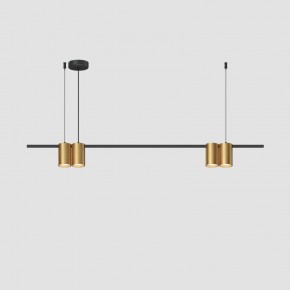 DK4061-BK+SG Подвесной светильник ORBIT, IP20, 4xGU10 LED до 15 Вт, черный + сатинированное золото, алюминий в Елабуге - elabuga.ok-mebel.com | фото