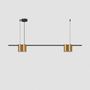 DK4061-BK+SG Подвесной светильник ORBIT, IP20, 4xGU10 LED до 15 Вт, черный + сатинированное золото, алюминий в Елабуге - elabuga.ok-mebel.com | фото 2