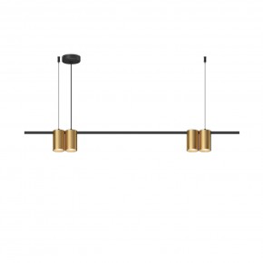 DK4061-BK+SG Подвесной светильник ORBIT, IP20, 4xGU10 LED до 15 Вт, черный + сатинированное золото, алюминий в Елабуге - elabuga.ok-mebel.com | фото 3