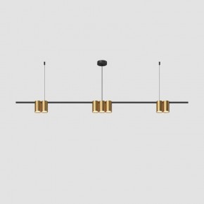 DK4063-BK+SG Подвесной светильник ORBIT, IP20, 7xGU10 LED до 15 Вт, черный + сатинированное золото, алюминий в Елабуге - elabuga.ok-mebel.com | фото
